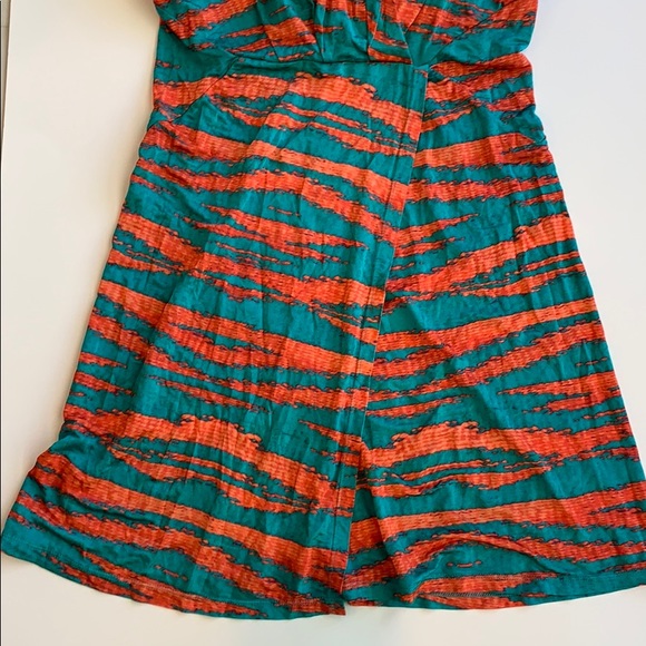 VIX Ava Marmara Orange Blue Wrap Mini Dress S - Picture 4 of 6